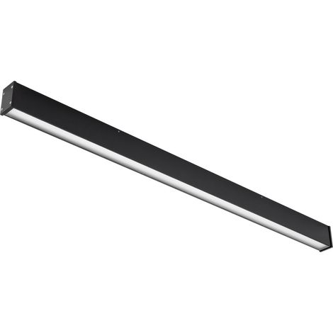 Deckenleuchte LED Schwarz 150 cm breit länglich 3000 K warmweißes Licht Aluminium Deckenlampe