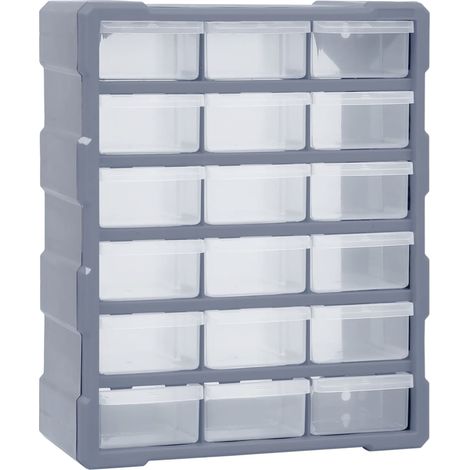 Multi-drawer Organiser with 18 Middle Drawers 38x16x47 cm vidaXL