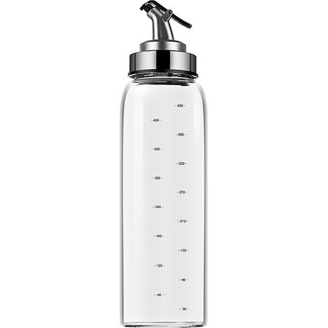 Bouteille distributeur d'huile en verre avec échelle graduée pour cuisine (1/5)