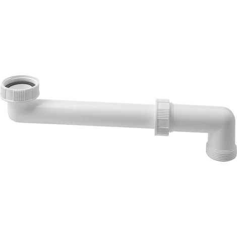 Siphon pour lavabo peu encombrant 5/4", blanc (1/2)