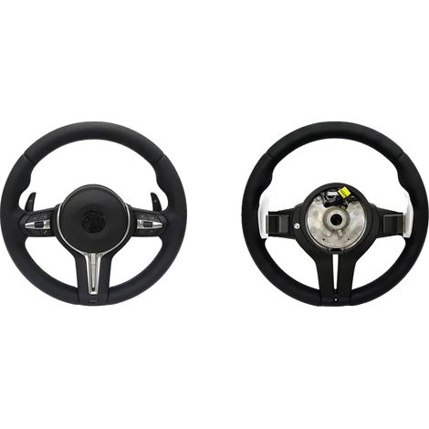 Volante, in pelle/carbonio, design personalizzabile, compatibile con BMW F30 F20 F22 F23 F33 F34 X1 F48 F15 X3 F25 M3 F80 E90 E70 E84, E90 con ABS (1/2)