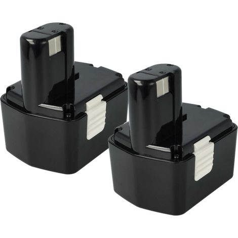 vhbw 2x Akku kompatibel mit Hitachi DS 14DAF2, DS 14DFL, CJ 14DL, DH 14DL, C-2, DS 14DFLPC, DS 14DFLG Werkzeug (2100 mAh, NiMH, 14,4 V)