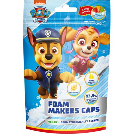Paw Patrol Schiuma per Bambini - Fragola, Lime, Pomelo 6 x 16 g