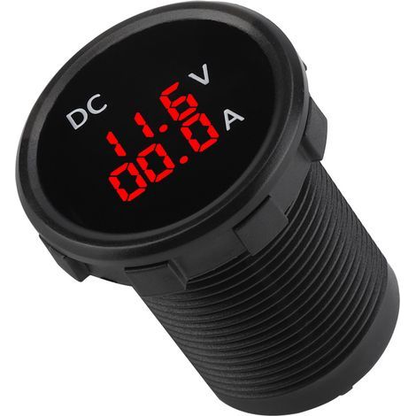 Digitales Voltmeter, DC 12V-24V 15A, wasserdichtes Spannungsmessgerät, kompakt für Auto und Motorrad (1/5)