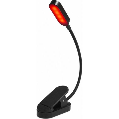 Lampe de lecture LED - Rechargeable USB Type-C - Lumière douce anti-scintillement réglable - pour étudiant bureau lit - Rouge (1/5)