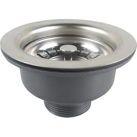 Bonde D'évier sans Trop Plein Panier Inox ø 114 mm 1½", Acier Inoxydable + ABS, Bonde + Panier (1/5)