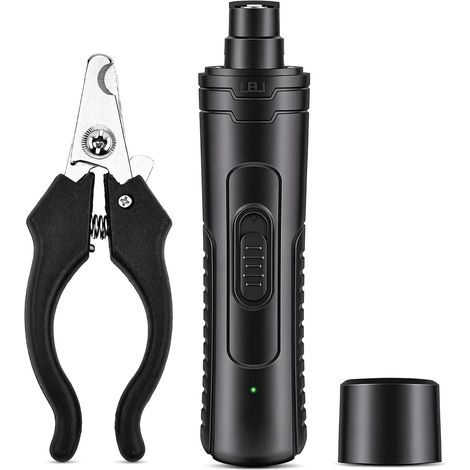 Lime à Ongles pour Chien et Chat, Broyeur à Ongles pour Chien à 2 Vitesses, Lime Griffe Chien Electrique avec 3 Lumières LED, Soin des Ongles Efficace, Idéal pour Animaux de Compagnie (1/5)