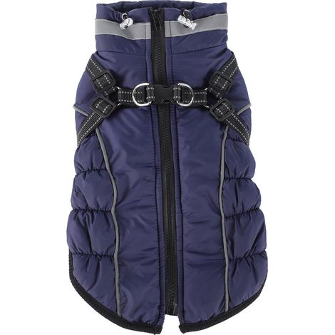 Abrigo impermeable para perros - Abrigo de invierno cálido para perros - Ropa reflectante para mascotas - Chaleco de nieve cómodo - 2XL (1/5)