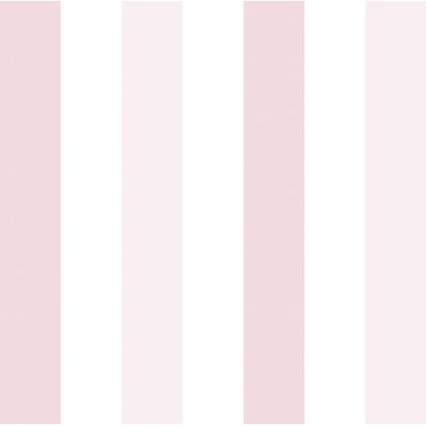 papier peint à rayures rose clair et blanc - Sanders & Sanders (1/2)