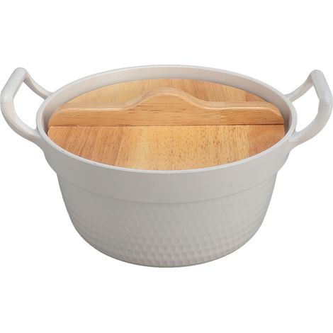 Pot à nouilles Ramen coréen professionnel, empêche les bâtons en alliage d'aluminium, même les marmites chauffantes avec couvercle en bois pour la maison, les voyages et le Camping