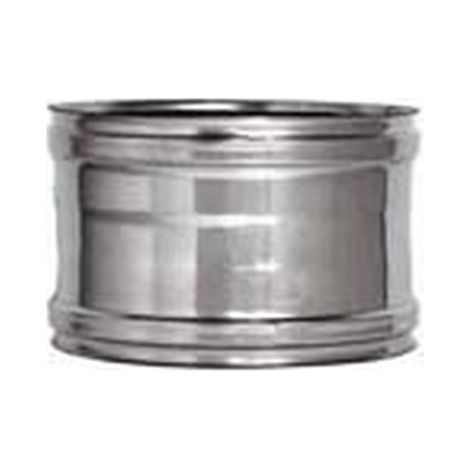 1PZ RACCORDO PER TUBO ACCIAIO INOX F/F 304 MONOPARETE SPESSORE MM.0,5 - FF  mm.120