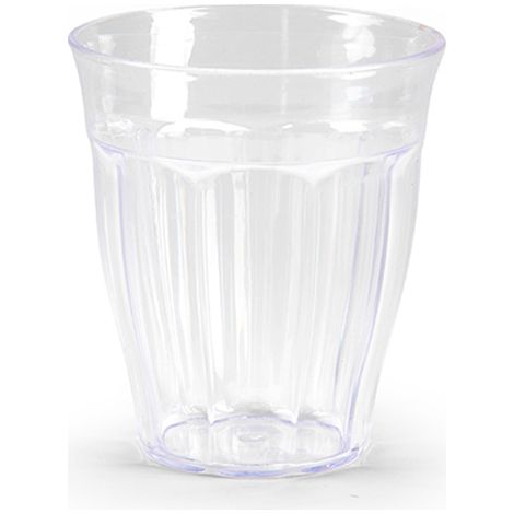 PLASTICFORTE vaso agua 250 ml transparente , Vaso agua 250 ml. transparenteFabricado en plástico de alta resistenciaApto para lavavajillas.