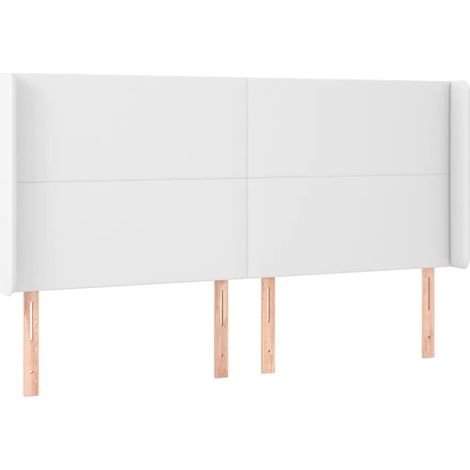 Maison Exclusive - Testiera ad Orecchio Bianco 163x16x118/128 cm in Similpelle