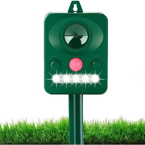 Dissuasore per Animali Esterno, Modello Solar-USB, Anti Gatti Cane Uccelli, Per Giardini Campi Vivaio (1/4)