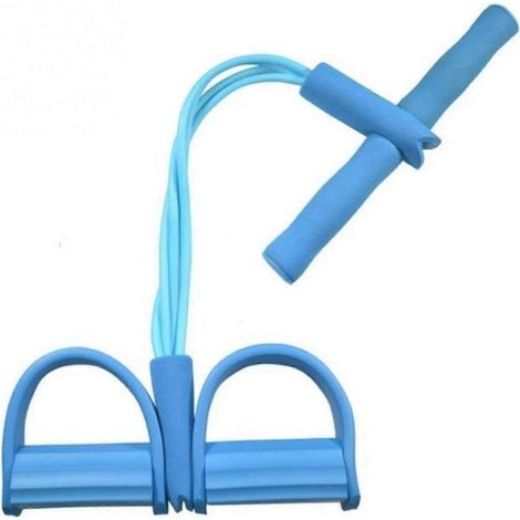 21 bandes de résistance pour fitness - 4 tubes pour pédales - Tire-cheville - Bandes élastiques améliorées (1/5)