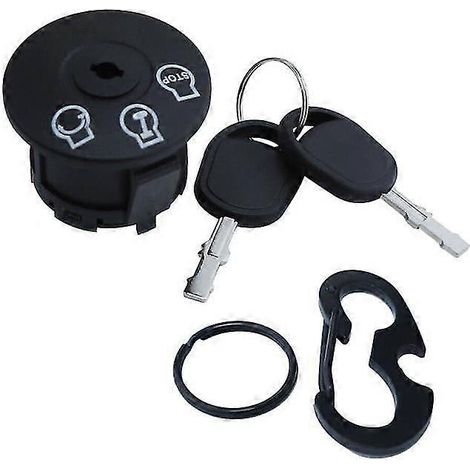 Interrupteur de démarrage à 3 positions avec clé compatible avec Cub Cadet, Troy-Bilt, MTD et Craftsman - (1/4)