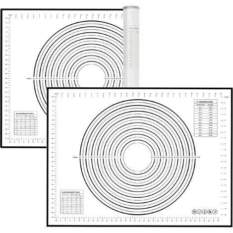 70 × 50 cm Noir Tapis de Cuisson en Silicone et Ustensiles (1/5)