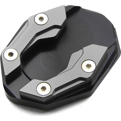 (Titane) Plaque d'extension de béquille latérale pour moto, compatible avec YAMAHA NMAX125, NMAX155, NMAX 125, XMAX 300, MT15, M-SLAZ et MT125 maxpower (1/4)