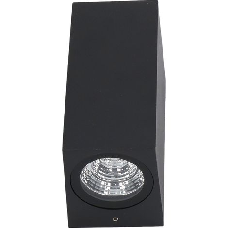 Applique murale double tête étanche en aluminium 12 W, éclairage vers le haut et vers le bas, lampe d'extérieur moderne 85-265 V, lumière chaude (1/5)