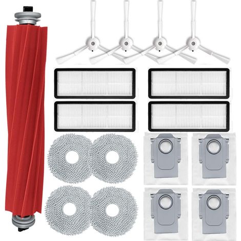 Ersatzzubehörset für Roborock Qrevo P10 PRO/P10S/Q Revo S/Pro Saugroboter, 17-teilig (1 Hauptbürste + 4 Seitenbürsten + 4 Filter + 4 Staubbehälter) (1/5)