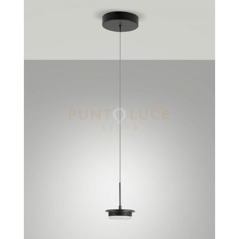 3805-41-101 MONTATURA TONDA NERA COMPLETA A LED CCT 2700K - 3000K - 4000K- 14W - 1510 lm 1 LUCE DIMMERABILE