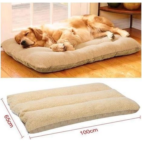 Coussin Lit Tapis pour Chien Chat en Velours Couverture Lavable 100 x 65 x 15 cm Matelas Grande Taille pour Chien Animaux (1/4)