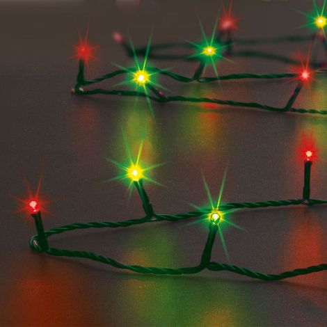 Guirlande lumineuse 200 LED 20m avec timer extérieur rouge vert - Feeric lights & christmas