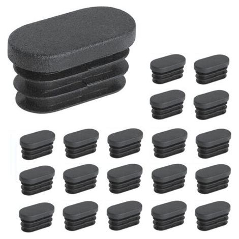 100 pièces 15x30mm Embouts en Plastique,pour Tubes Pieds de Meubles Embouts Ovales,pour Pieds de Chaise en Plastique Bouchon, pour Tuyau Ovale (1/5)