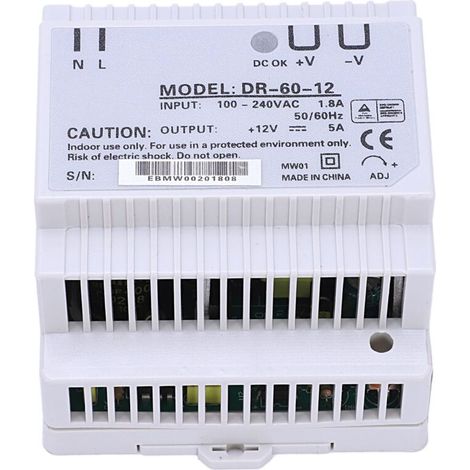 Alimentation Pour Rail Din 60W 12V Ac Dc Convertisseur -60-12 Bonne Qualité (1/4)