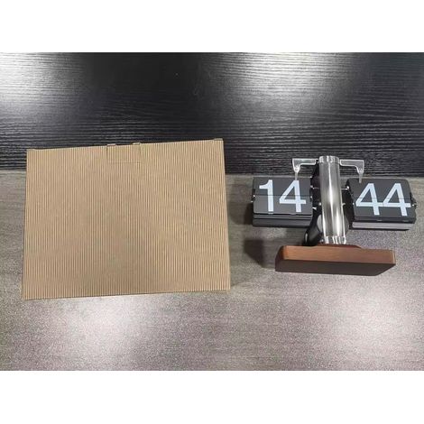 Reloj de Sobremesa Vintage Mecánico, Diseño Retro en Madera y Acero, 20.5 cm Silencioso – Ideal para Decoración de Salón y Oficina (1/3)