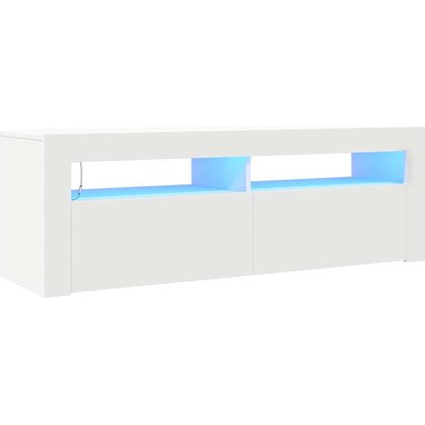 vidaXL Mueble para TV con luces LED blanco 120x35x40 cm (1/2)