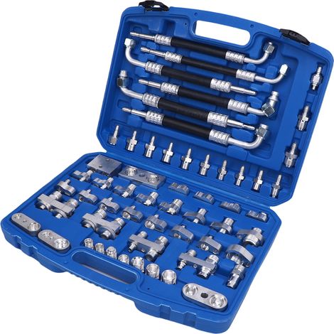 Decdeal 56pcs Automobilklimaanlage Lecketestkit Brass Conditioner Detection Tool Reparatur für Autowagen Auto AC