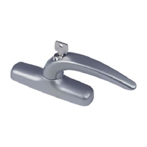 Cremone NEFER à 1 fourche avec clé argent – FAPIM - 0761BG6