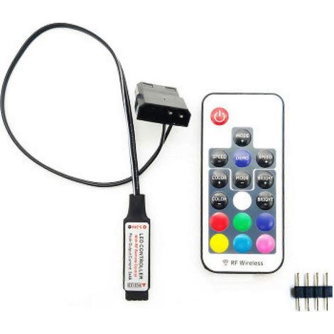 Computerlüfter-Beleuchtungseffekt-Controller, 5V 3-Pin/12V 4-Pin RGB-Lüfter