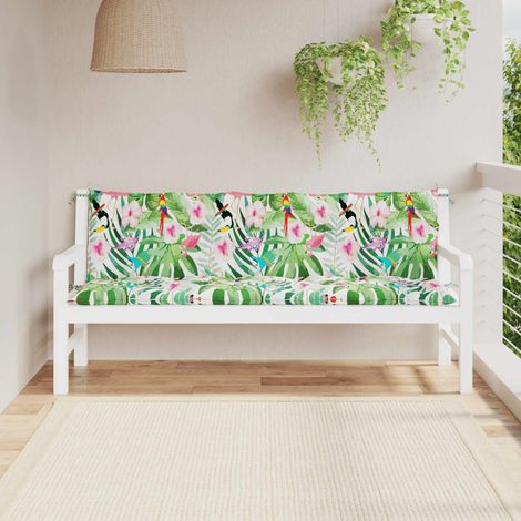 Lot de 2 Coussins de siège pour banc de jardin multicolore tissu Oxford -FV95219 (1/5)