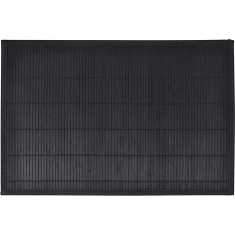 Napperons 6 pcs Bambou 30 x 45 cm Noir (1/4)