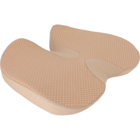 GARRYFIZH Coussin de siège en mousse à mémoire de forme, soulagement de la pression, ergonomique, adapté aux employés de bureau et aux automobilistes qui restent assis pendant de longues périodes, bei (1/5)