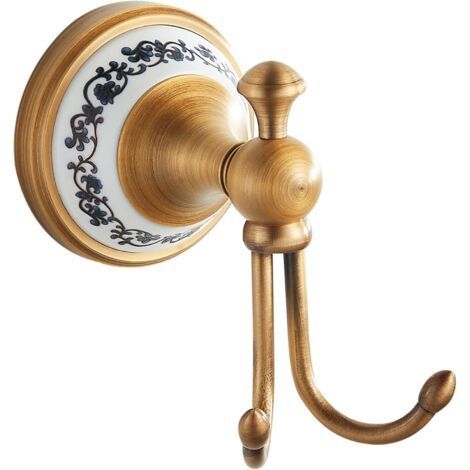 Crochets en Laiton de Serviette de Bain en Bronze Antique, Accessoires fixés au Mur de matériel de Salle de Bains, Conception de Porcelaine (1/5)