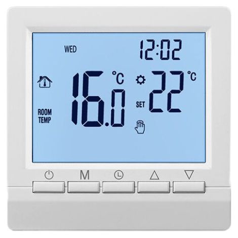 Termostato de calefacción eléctrica, Termostatos para calderas de gas de pared, Termostato inteligente programable a batería (1/5)
