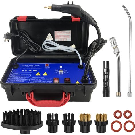 Nettoyeur Vapeur Portable – 3 Vitesses, Eau Froide/Chaude, Voix Parlante, Brosses Multi-Usages, Buse pour Hotte et Auto (1/4)