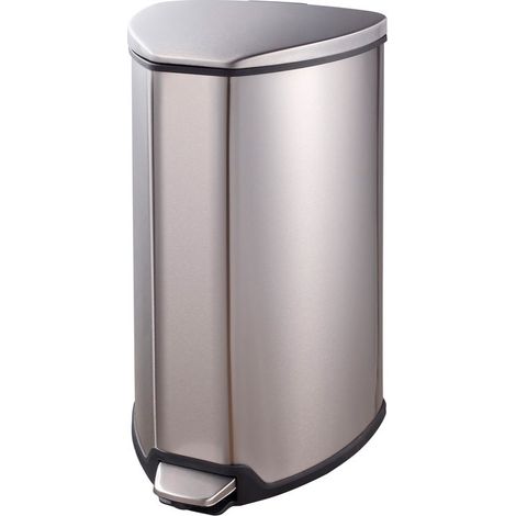 EKO - Poubelle à pédale Grace 15 litres - Stainless steel Plastic  - inox mat (1/2)