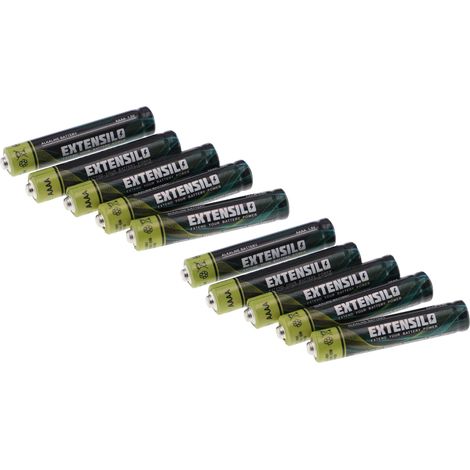 EXTENSILO 10x AAAA Rundzellenbatterien - Primärbatterien (550mAh, 1,5V, Alkaline)