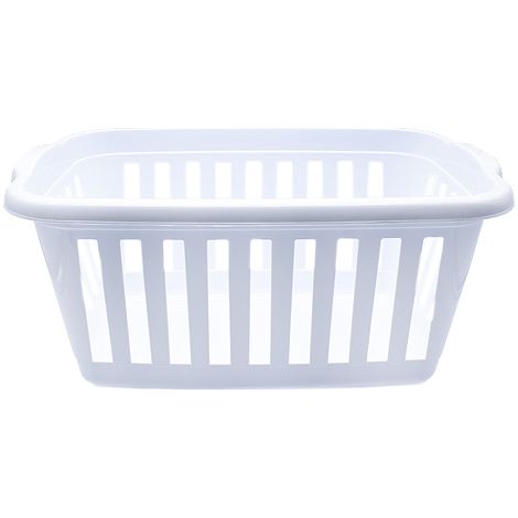 Cesta ropa rectangular plastico Blanco (1/4)