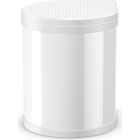 Hailo – Poubelle automatique encastrable 15L – Système d'ouverture innovant – Acier inoxydable – Pour espaces restreints – Montage flexible