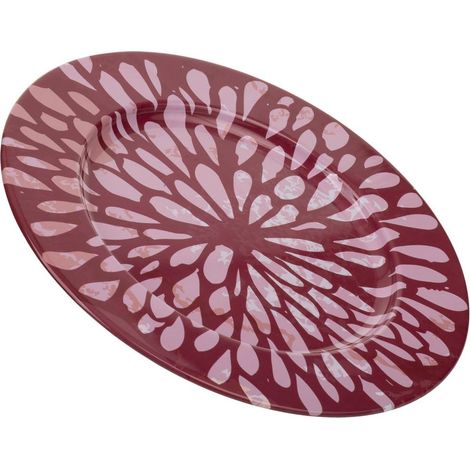Plato de metal rojo d33x1,5 (1/4)