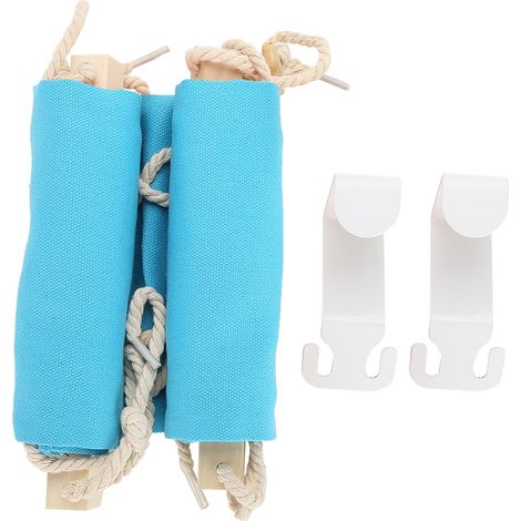 Repose-Pieds Hamac - Support Pieds Réglable En Toile Pour Bureau Et Chaise De Bureau - Bleu Ciel (1/5)