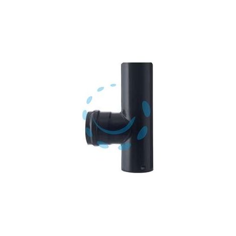 RACCORDO A "T" M/F PER STUFE A PELLET NERO OPACO PESANTE MM.1,2 - ø cm.8