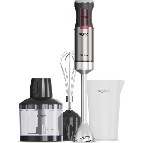 Mixeur plongeant 1500 W Vitesse réglable & Turbo 4 lames inox Fouet inox Gobelet 700 ml Poignée ergonomique anti-projections Démontable, compatible lave-vaisselle (1/5)