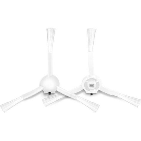 Vis de rechange pour aspirateur-laveur, compatibles avec les aspirateurs robots Xiaomi Mi, 2 brosses latérales conçues pour éviter l'enchevêtrement des cheveux, de la poussière et (1/4)