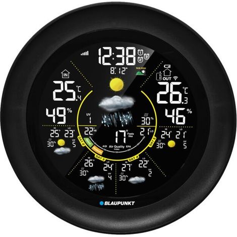 Blaupunkt WS65BK Station météorologique noire précise (1/3)